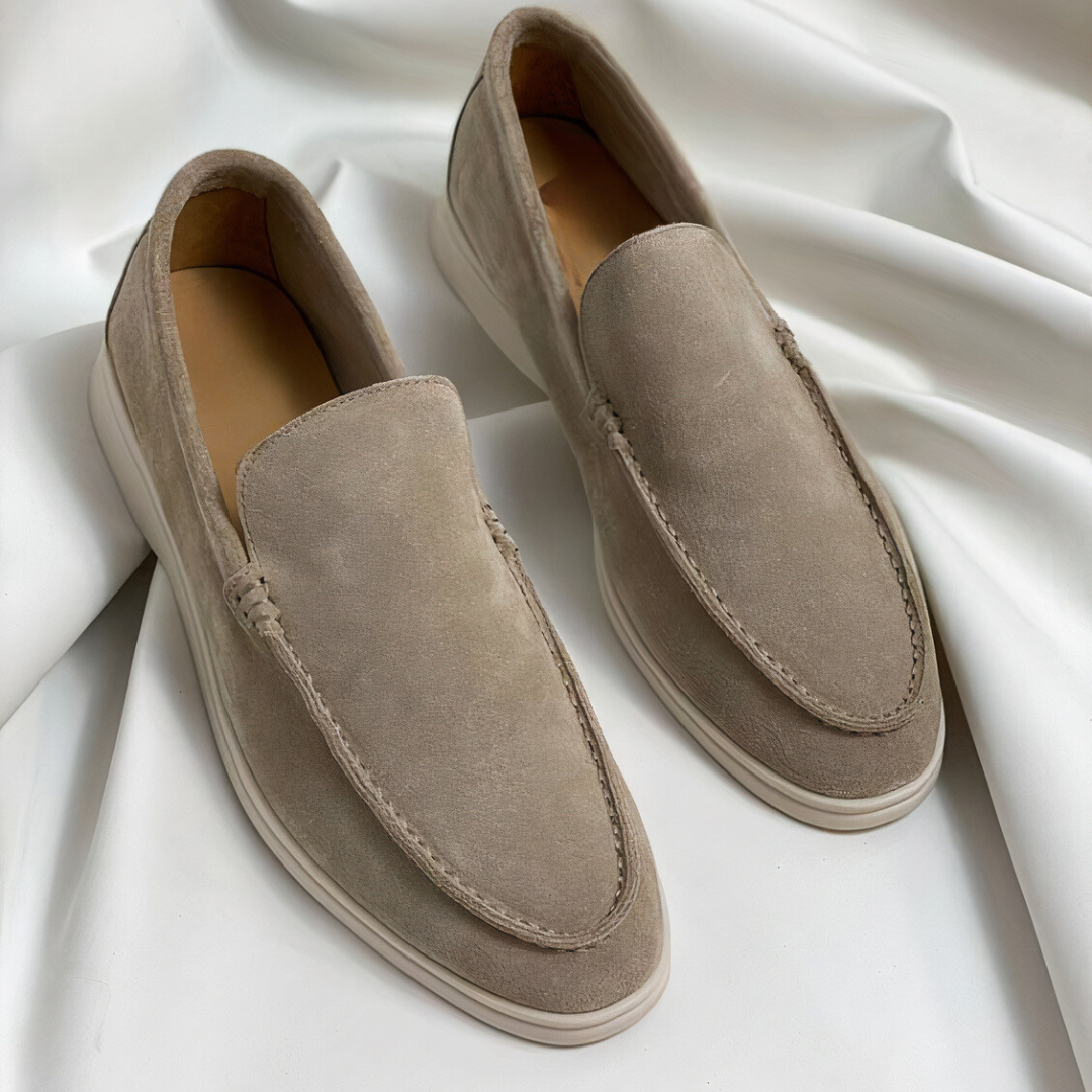 Steffen – Bequeme Herren Slipper aus Echtleder Apricot