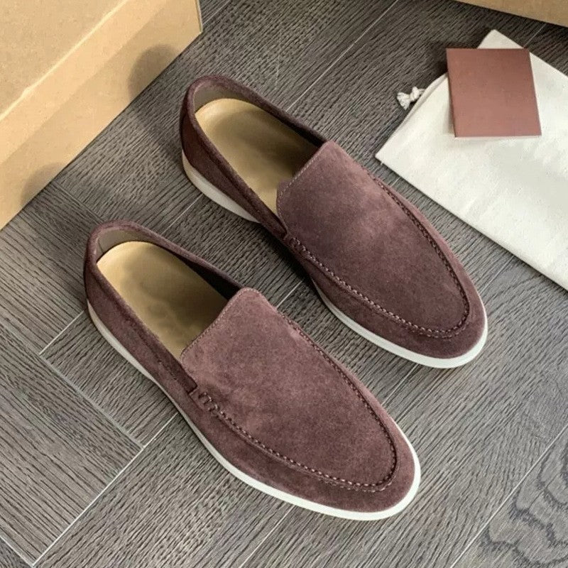 Steffen – Bequeme Herren Slipper aus Echtleder Kaffee