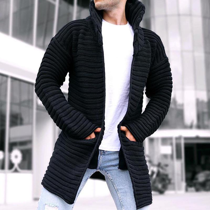 Dieter - Herren Strickjacke mit Kapuze und offenem Design