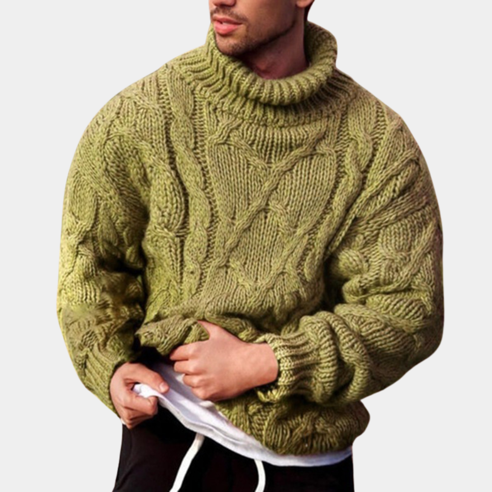 Bartho – Chunky Rollkragen-Strickpullover für Herren