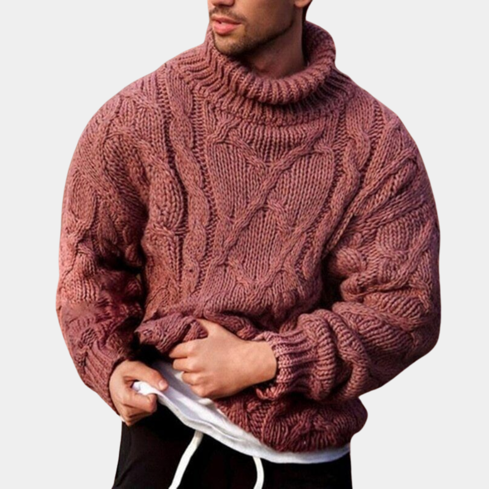 Bartho – Chunky Rollkragen-Strickpullover für Herren