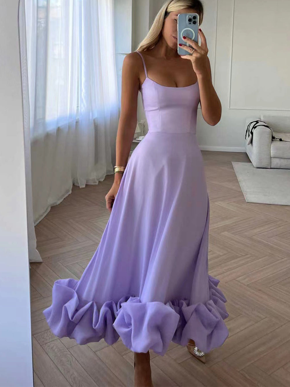 Sveanka - Elegantes Damenkleid für Festliche Anlässe Lila