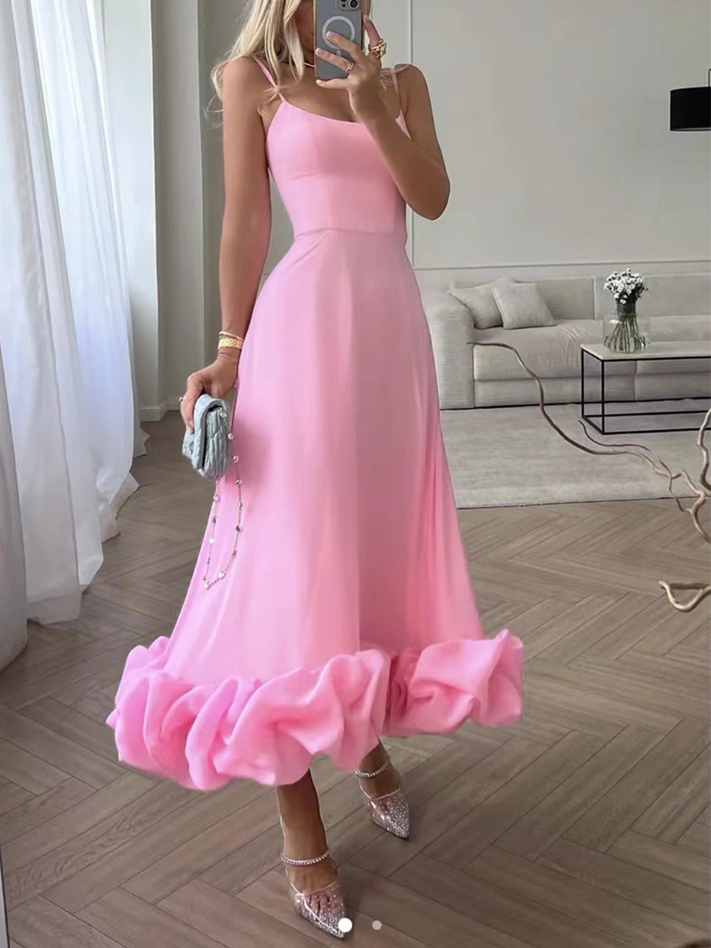 Sveanka - Elegantes Damenkleid für Festliche Anlässe Rosa