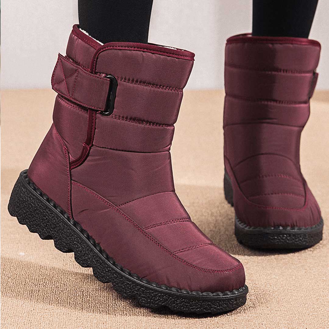 Talia - Schneeschuhe Wasserdicht Warm Rutschfest Robust Rot