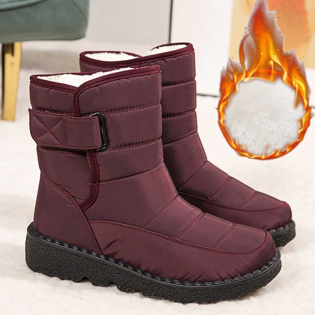 Talia - Schneeschuhe Wasserdicht Warm Rutschfest Robust Rot