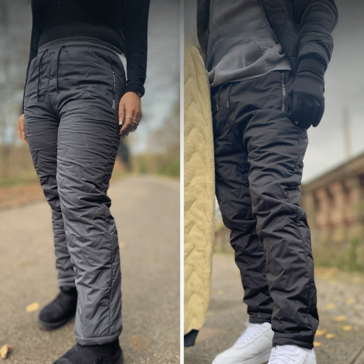 Thorin - Thermohose Unisex Warm Bequem Winter Outdoor Grau & Schwarz