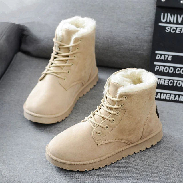 Tilda - Stiefel Stilvoll Elegant Warm Bequem Rutschfest Khaki