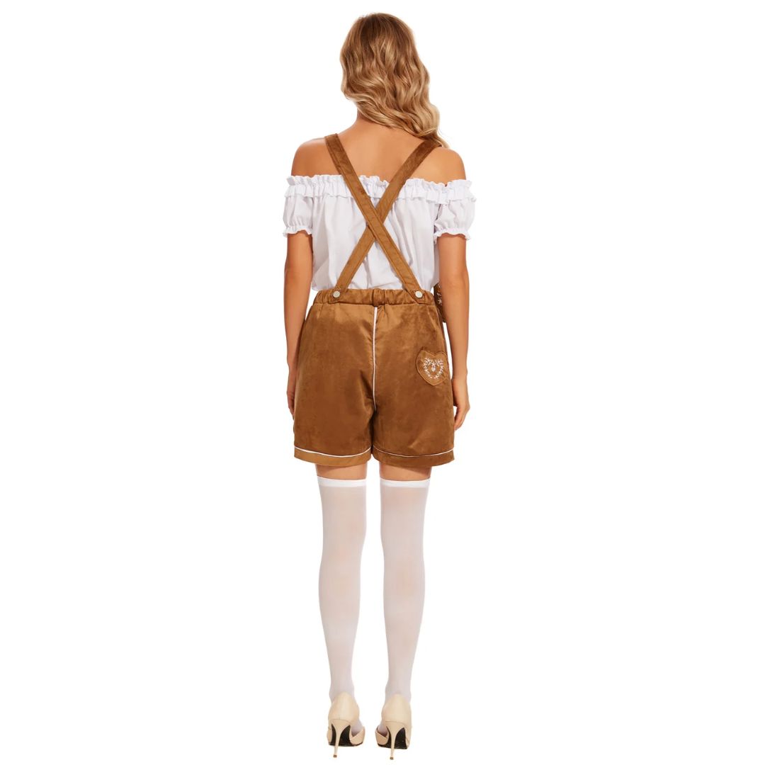 Traditionelle Damen-Lederhose im Trachtenstil – ideal für das Oktoberfest 4