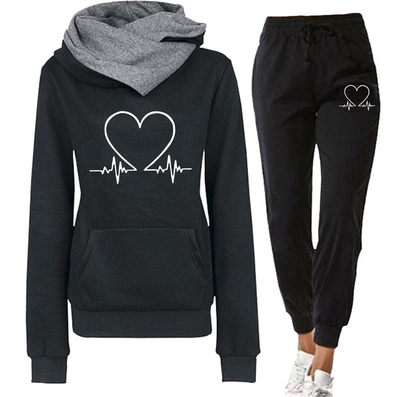 Tyrza – Damen-Zweiteiler, gemütlich, sanft, weich, modern Schwarz