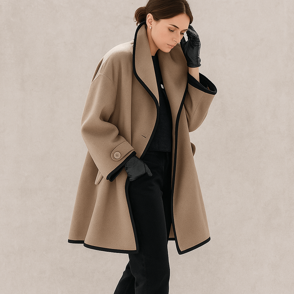 Ulicia – Eleganter Damen Trenchcoat aus weichem Stoff Beige