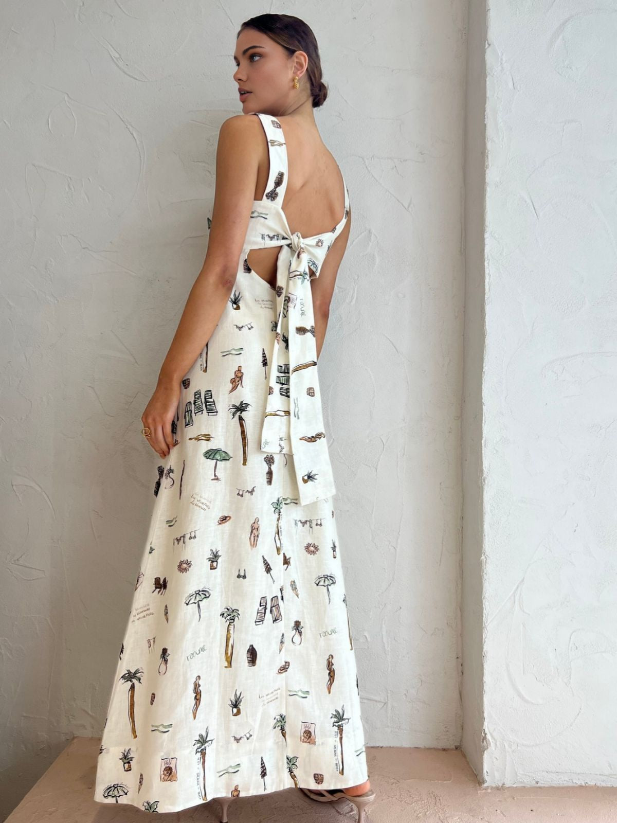 Undina -Tropische Sommer Maxikleid Weiß 2