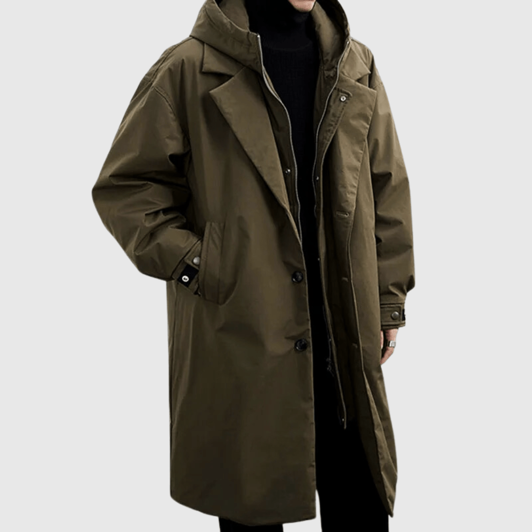 Gregor – Eleganter Wetterfester Mantel Für Herren