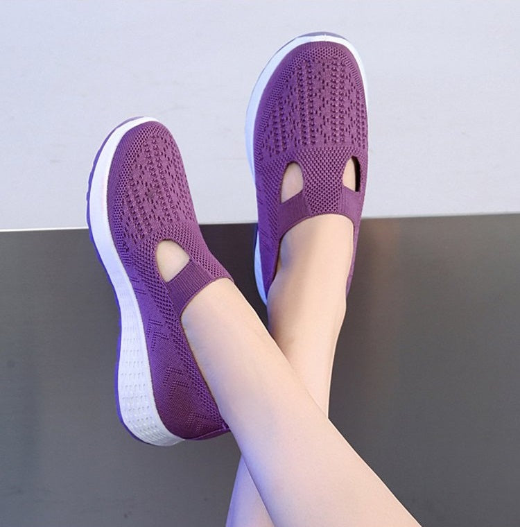 Urschel - Slip-On-Mesh-Schuhe mit Cutout-Vorderblatt für Damen Lila