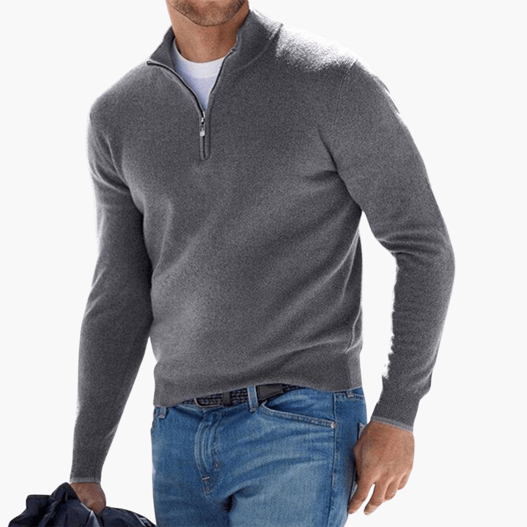 Vitus – Modischer Zip-Pullover für Herren Freizeit Grau