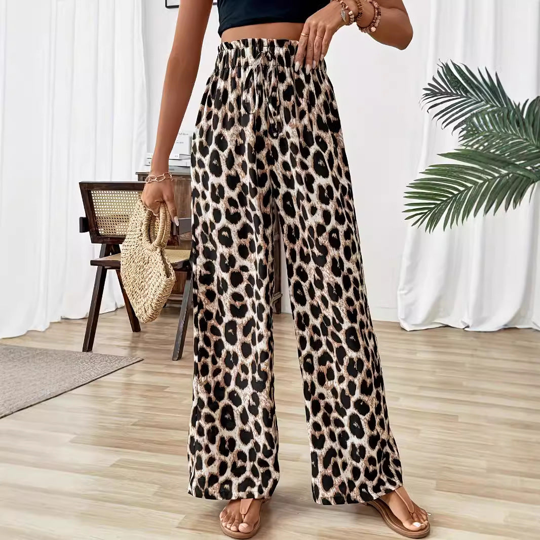 Zinnia- Damen Weite High Waist Hose Bunt 4