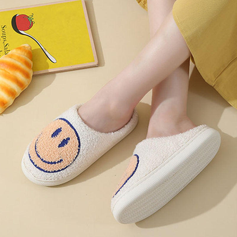Samira – Warme Pantoffeln Mit Smiley-Muster