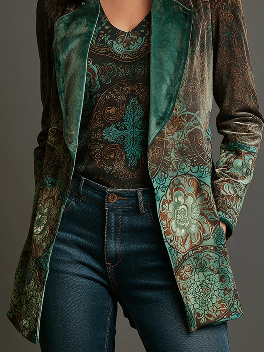 Felizia – Grüner Long Sleeve Blazer für Damen