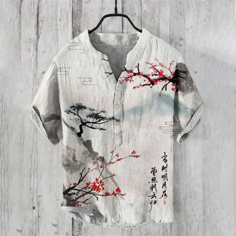 Florian – Leinenhemd Herren Seidenmix Elegant Sommerhemd