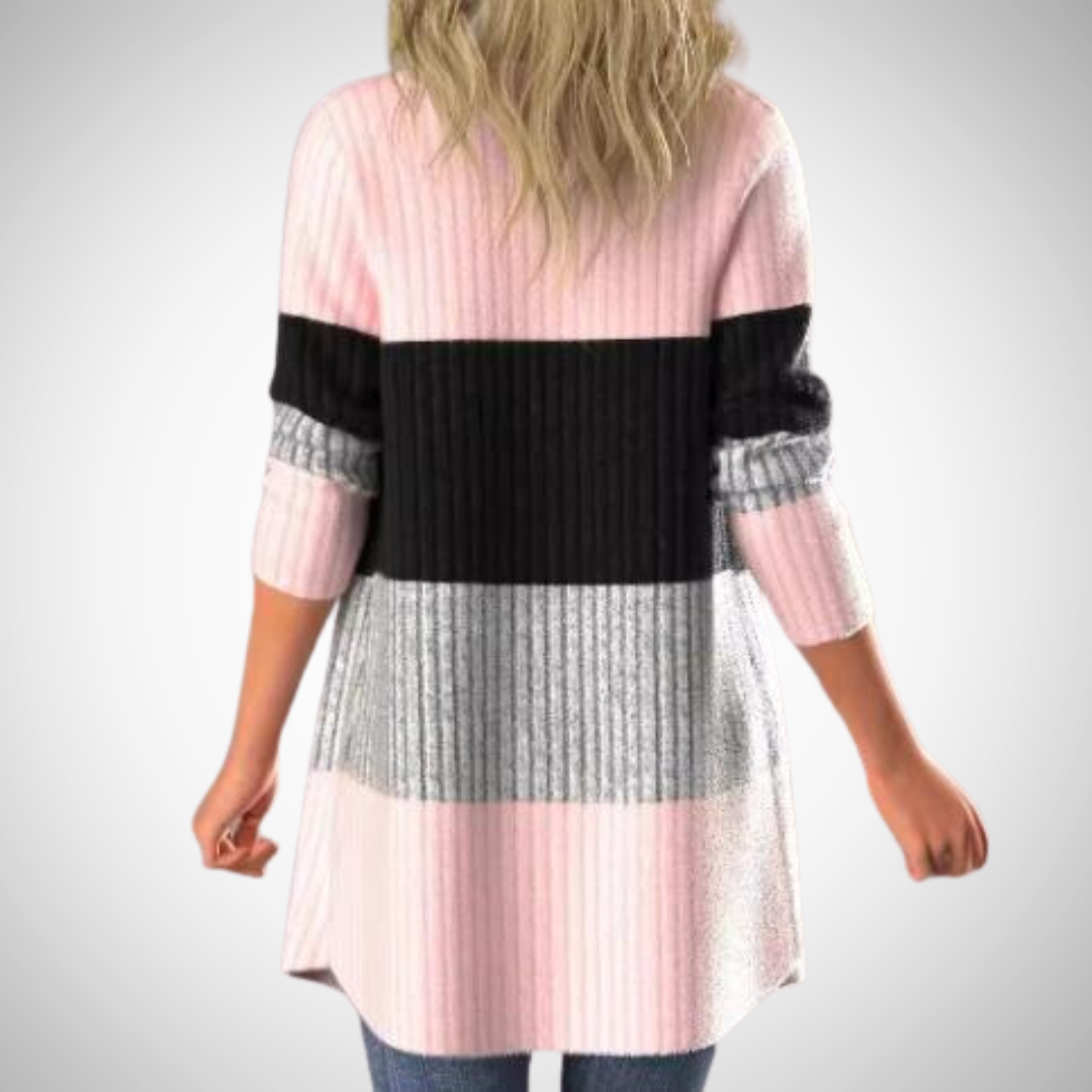 Paula – Strickjacke Mit Modischen Streifen
