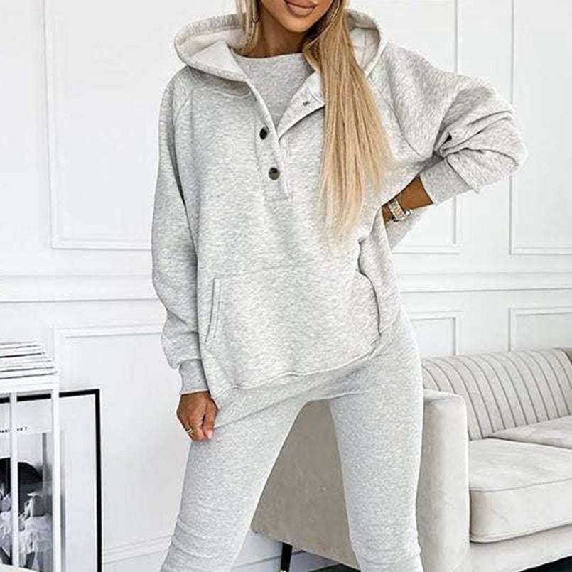 Kerstin - 3-teiliges Damen-Sportanzug mit Kapuzenpullover
