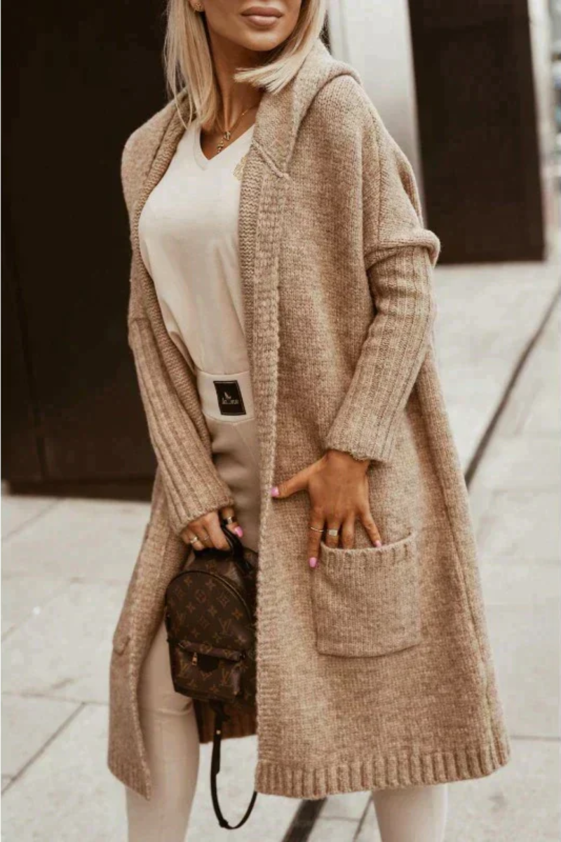 Ronja – Lange Weste im Cardigan-Look