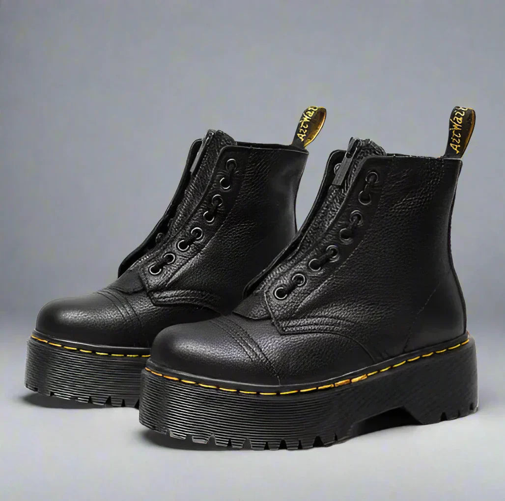 Christel - Damen Leder Schnürstiefel Komfort Elegant Robust