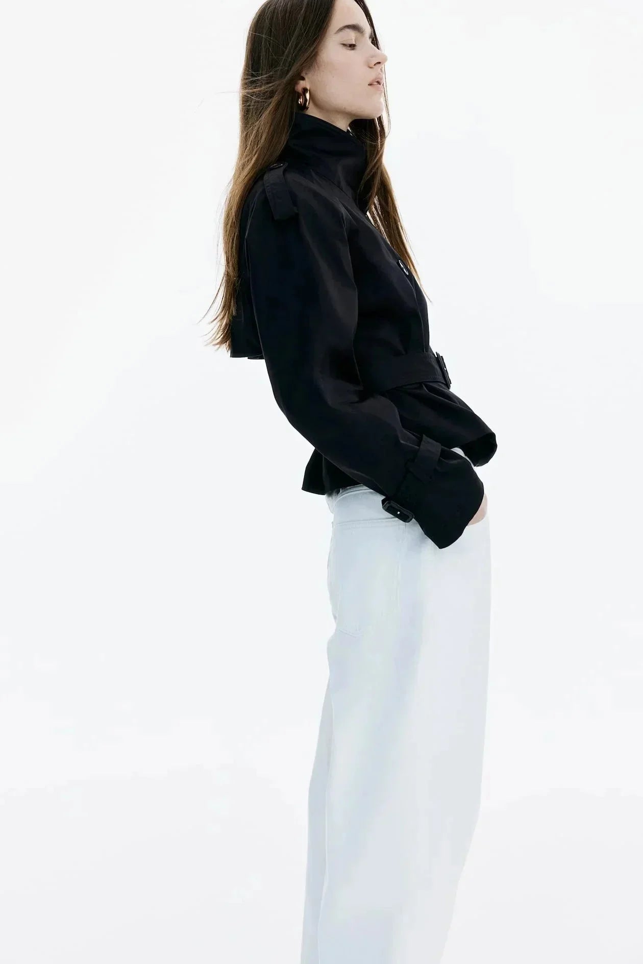 Izabella - Eleganter Damen Trenchcoat mit Kragen und Taillengürtel