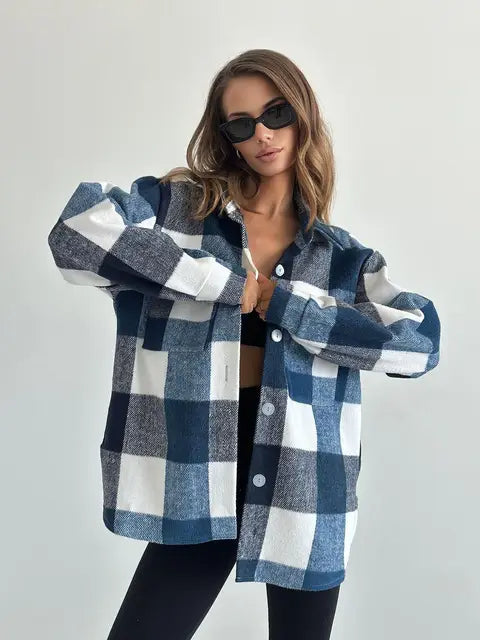 Demetra - Damen Herbst Karo Jacke