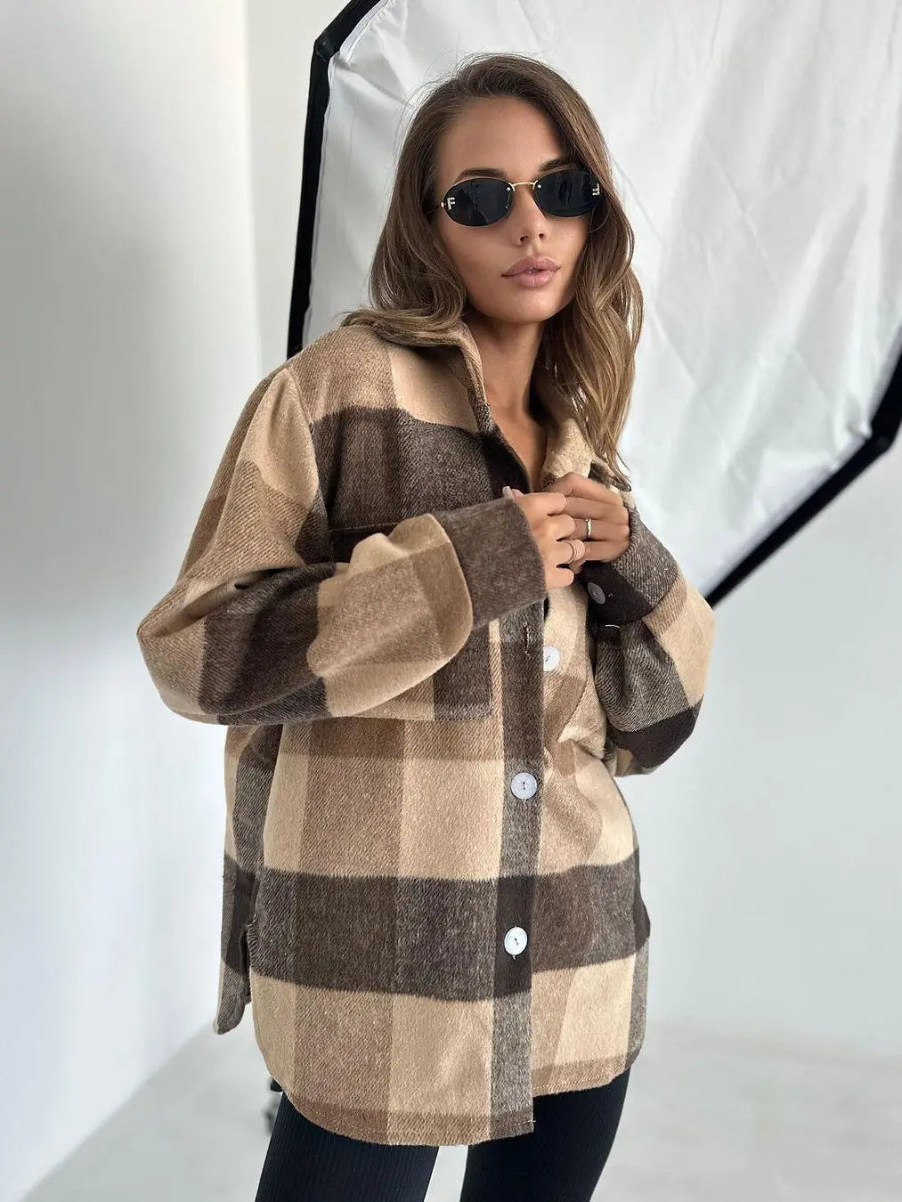 Demetra - Damen Herbst Karo Jacke