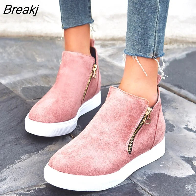 Frieda – Graue Slipper Mit Reißverschluss