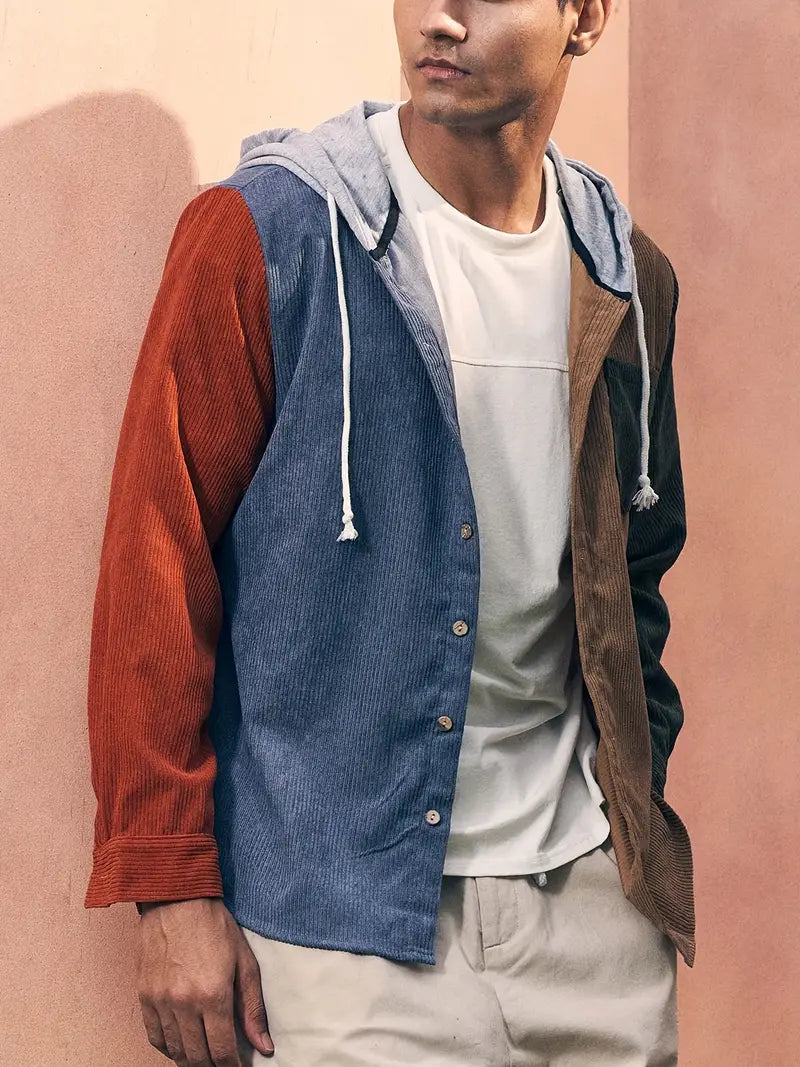 Hannes – Kapuzenpullover Mit Farb-Patch Für Männer