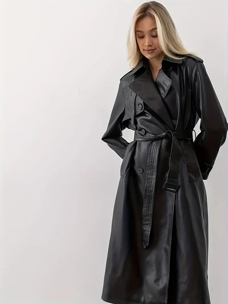 Cyrillus - Damen Trenchcoat Lang Modisch Taillengürtel