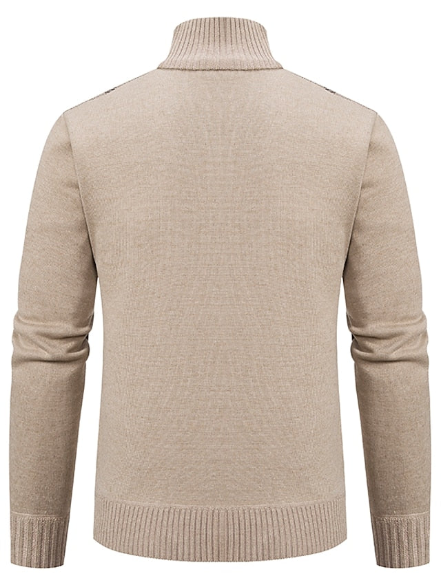 Isak - Stylischer Herren Zipper Pullover mit Polo Kragen