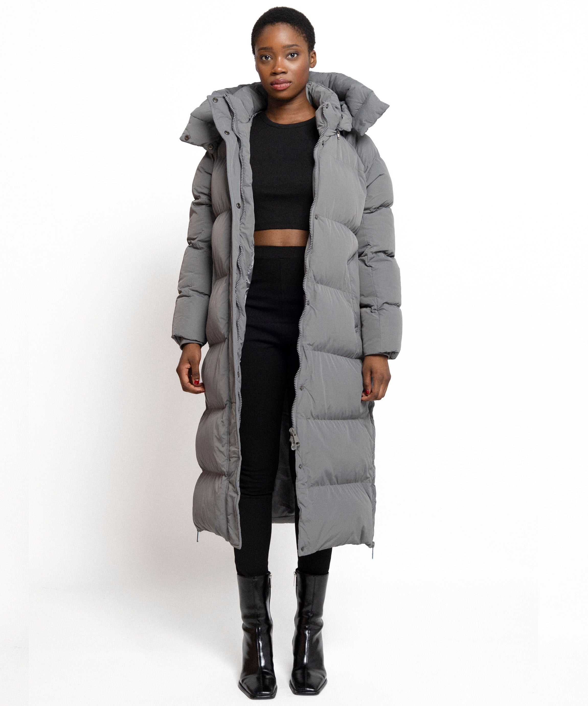 Oversize Jacke Addie Lang Dunkelgrau