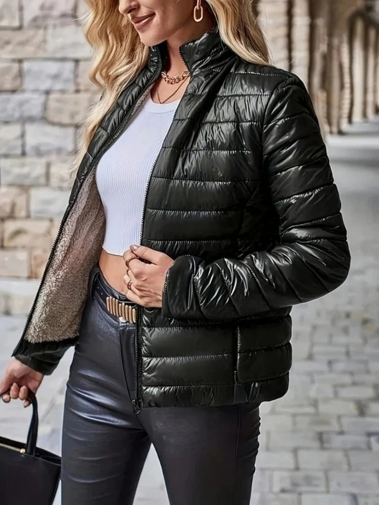 Dalila - Glänzende Damen Pufferjacke für Winter
