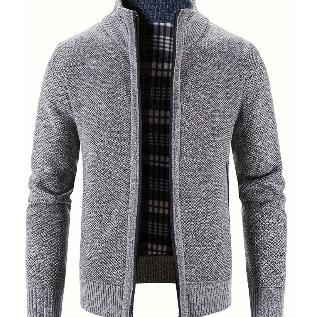 Olli – Moderne Strickjacke mit Reißverschluss