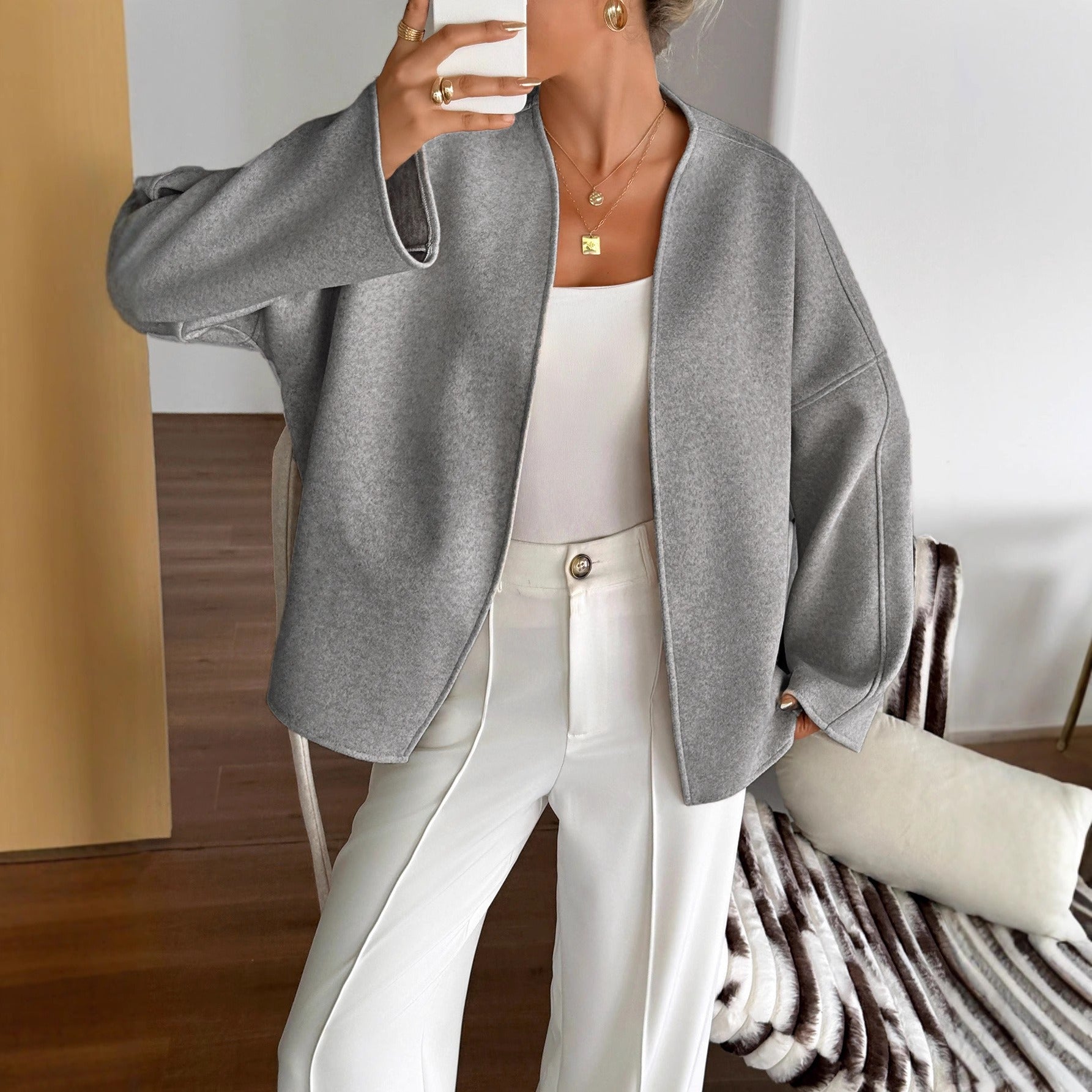 Ruth – Damen-Wickeljacke Mit Gürtel