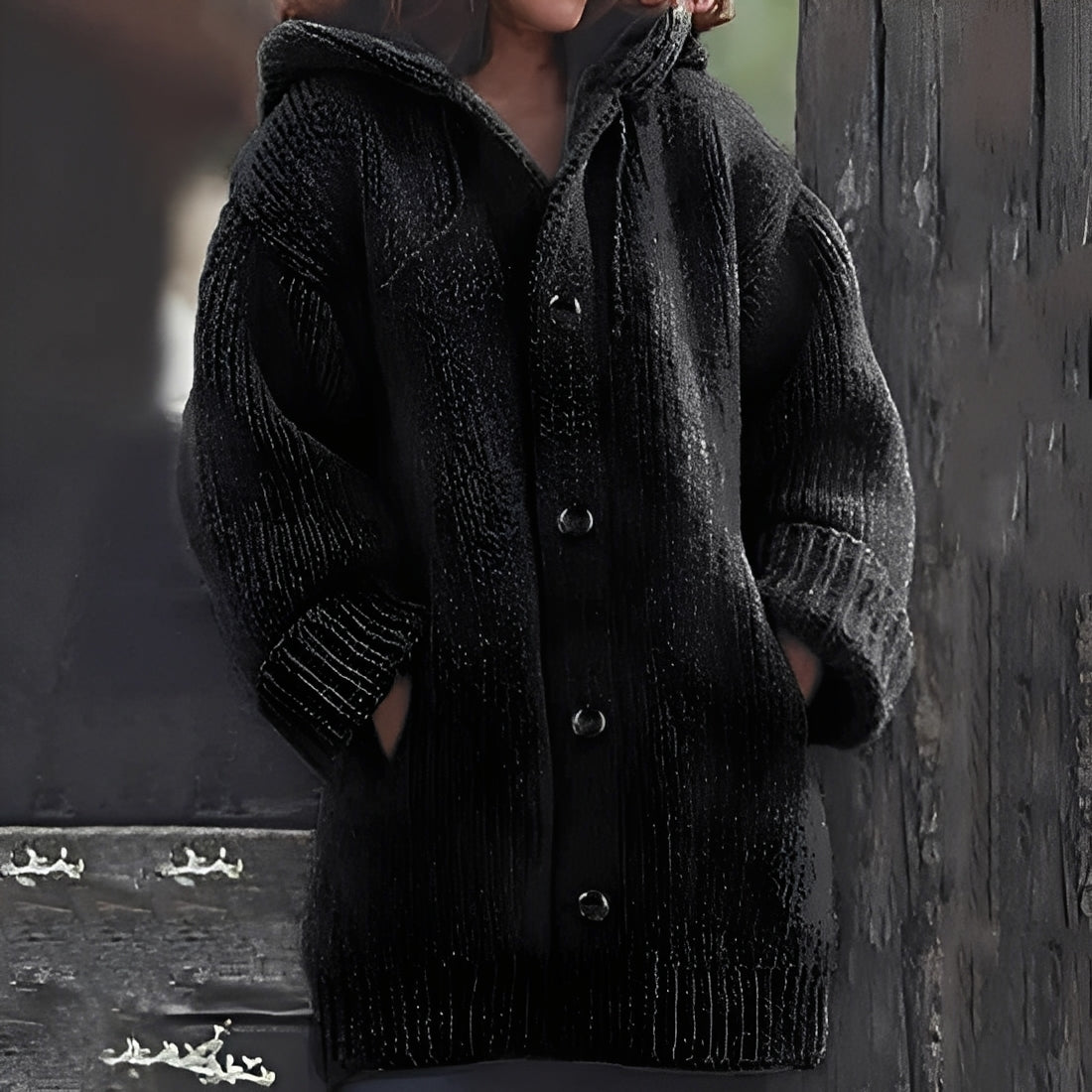 Blanca – Bequeme Kapuzen-Strickjacke für Damen