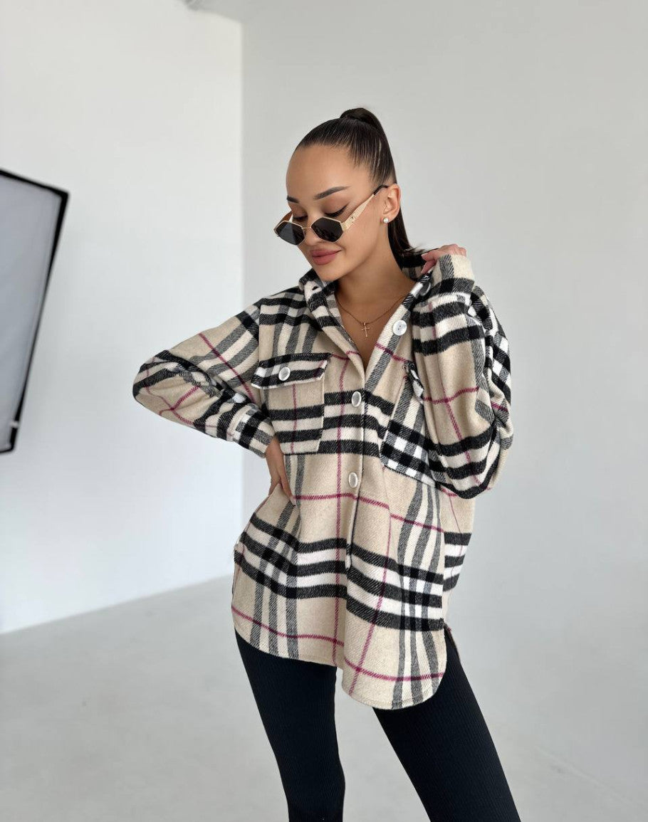 Demetra - Damen Herbst Karo Jacke