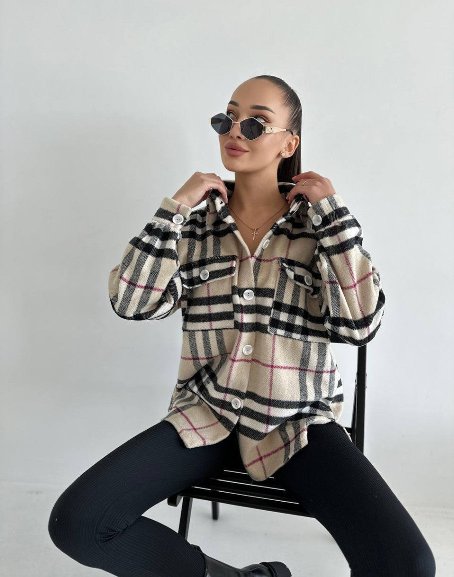 Demetra - Damen Herbst Karo Jacke