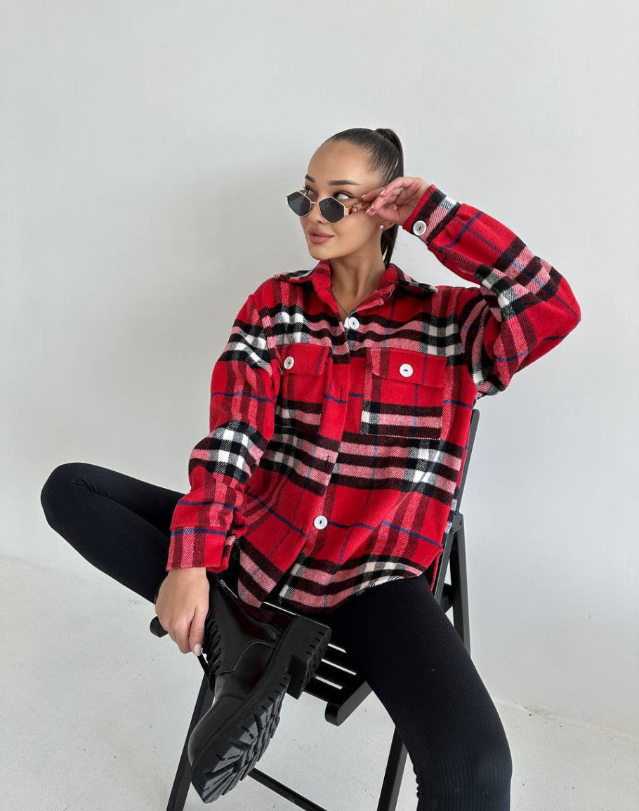 Demetra - Damen Herbst Karo Jacke