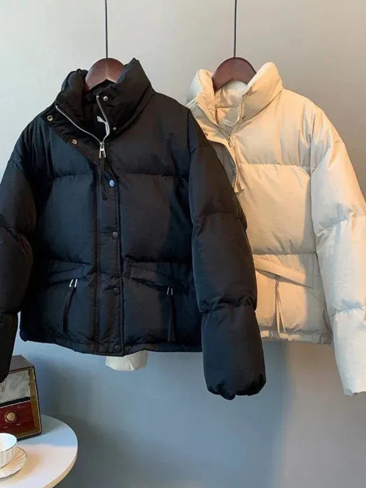 Ellen - Klassische Damen Winterjacke Glänzende Optik