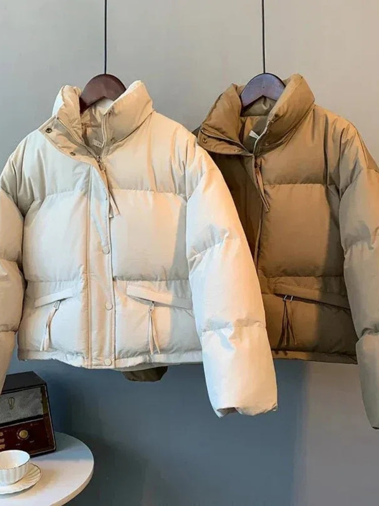 Ellen - Klassische Damen Winterjacke Glänzende Optik