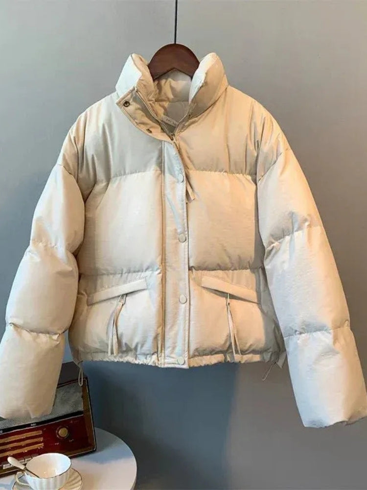 Ellen - Klassische Damen Winterjacke Glänzende Optik