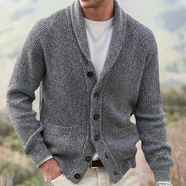 Ilias – Klassische Strickjacke Für Männer Stilvoll