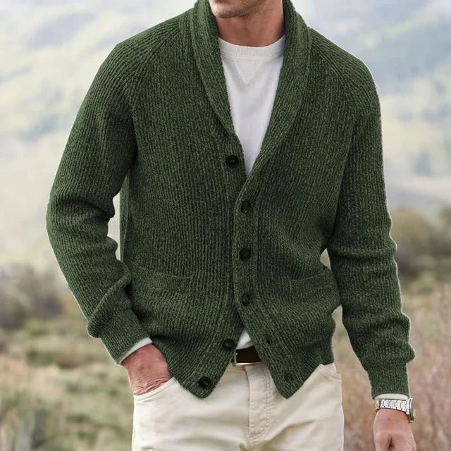 Ilias – Klassische Strickjacke Für Männer Stilvoll