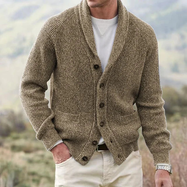 Ilias – Klassische Strickjacke Für Männer Stilvoll