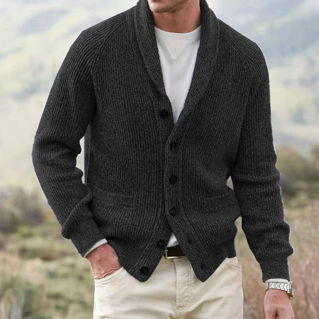 Ilias – Klassische Strickjacke Für Männer Stilvoll