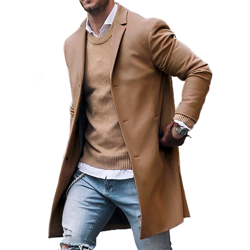 Bernhard – Eleganter Trenchcoat Im Einreiher-Stil Für Herren