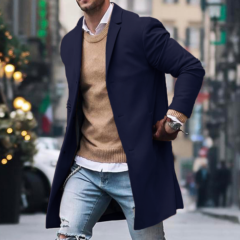 Bernhard – Eleganter Trenchcoat Im Einreiher-Stil Für Herren